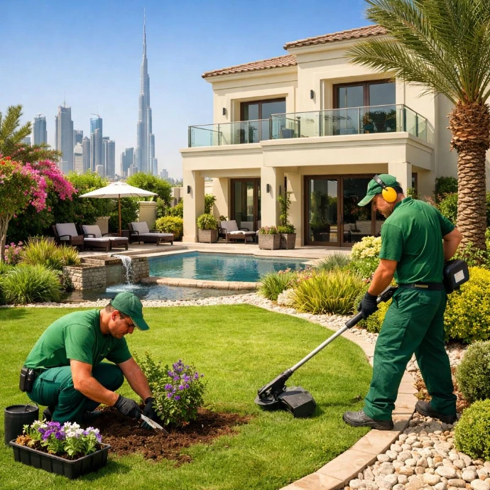Reliable gardening and landscaping services in Al Mushrif Abu Dhabi for villas, compounds, and mature residential gardens.