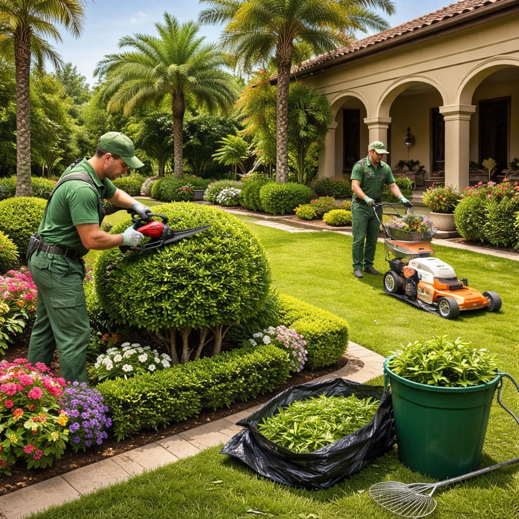 Green Site landscaping services in Abu Dhabi with modern garden design and professional outdoor maintenance